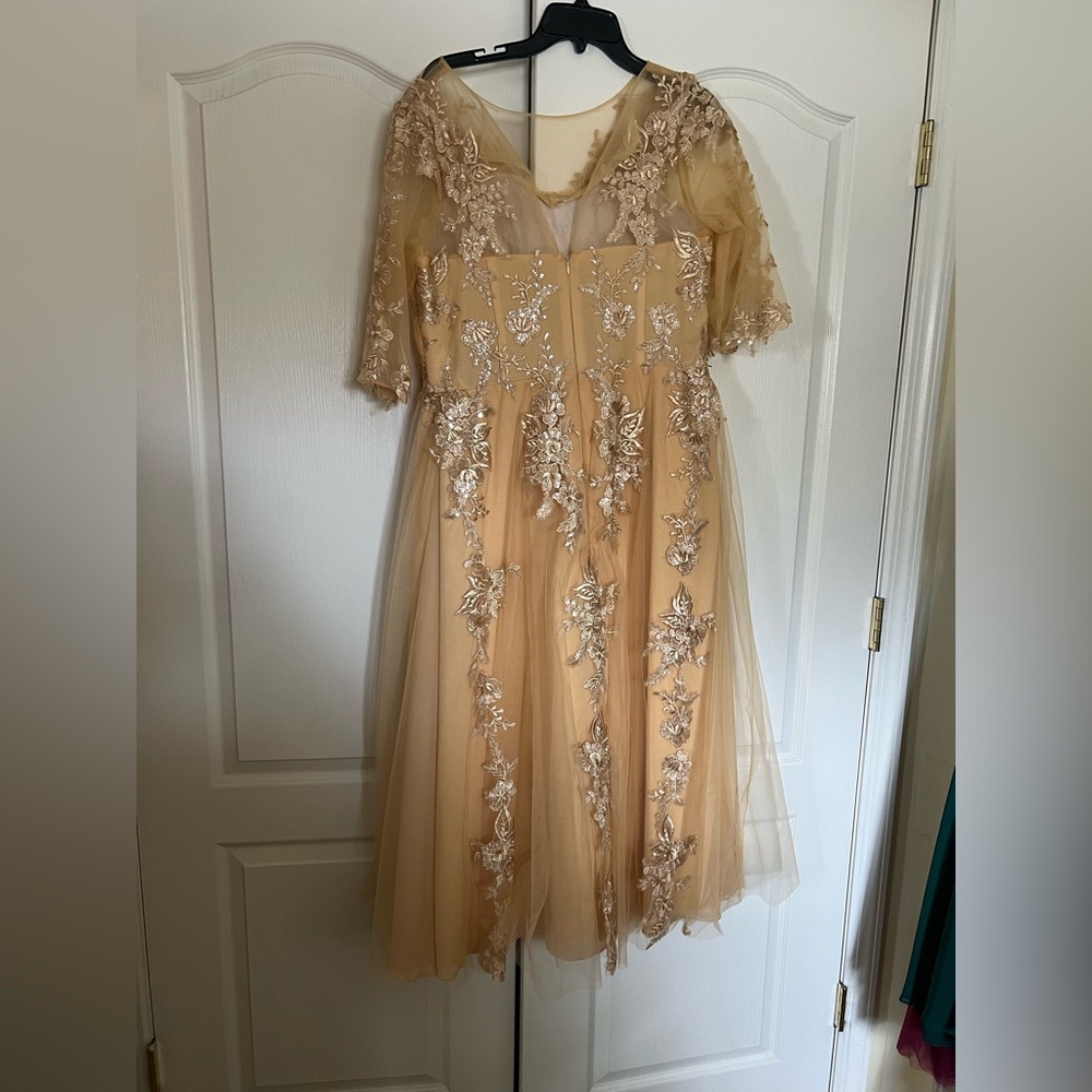 Modest Gold Gown - Picture 2 of 2